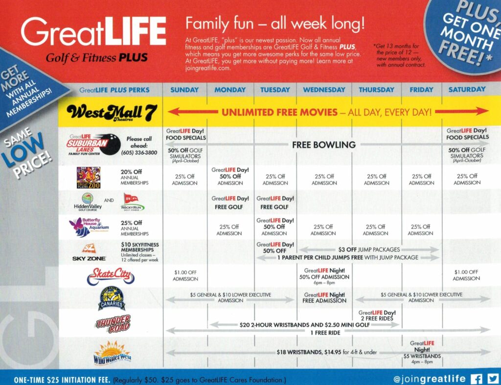 great life schedule